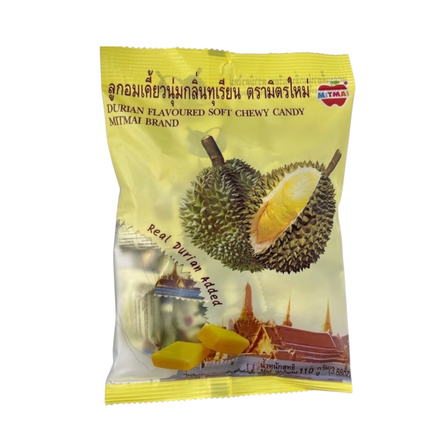 MITMAI ลูกอมเคี้ยวนุ่มกลิ่นทุเรียน 110กรัม