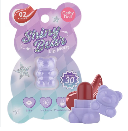 CATHY DOLL Shiny Bear Lip Moist 1.1g.#02 Redlipop