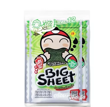 TAO KAE NOI Fried Seaweed Big Sheet Classic Flavor 28g.