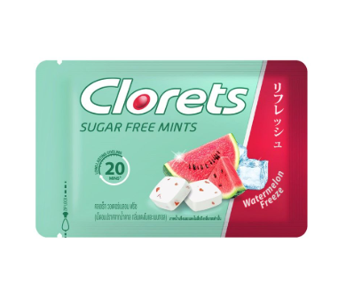 CLORETS Sugar Free Watermelon Freeze 15.4g.