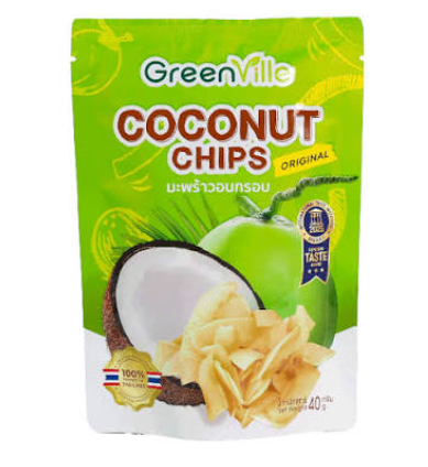 Green Ville Coconut Chips Original 40g.